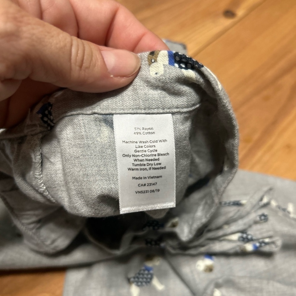 Talbots Gray Lounge Pants with Schnauzers dog Pattern size L - Picture 5 of 8